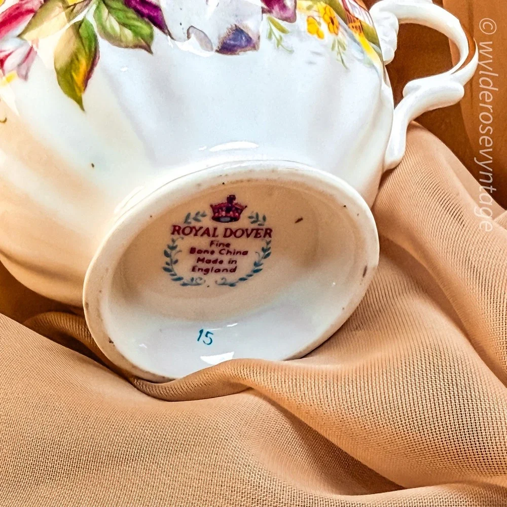 Floral Royal Dover Bone‎ China Teacup